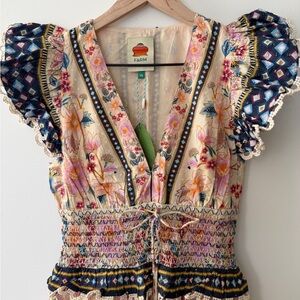 New with tags FARM Rio Floral Ruffle Maxi Dress - Multicolor